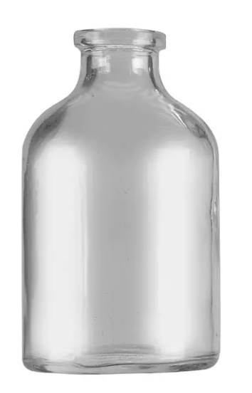 100 ml Injection glass vial, High flint Type II